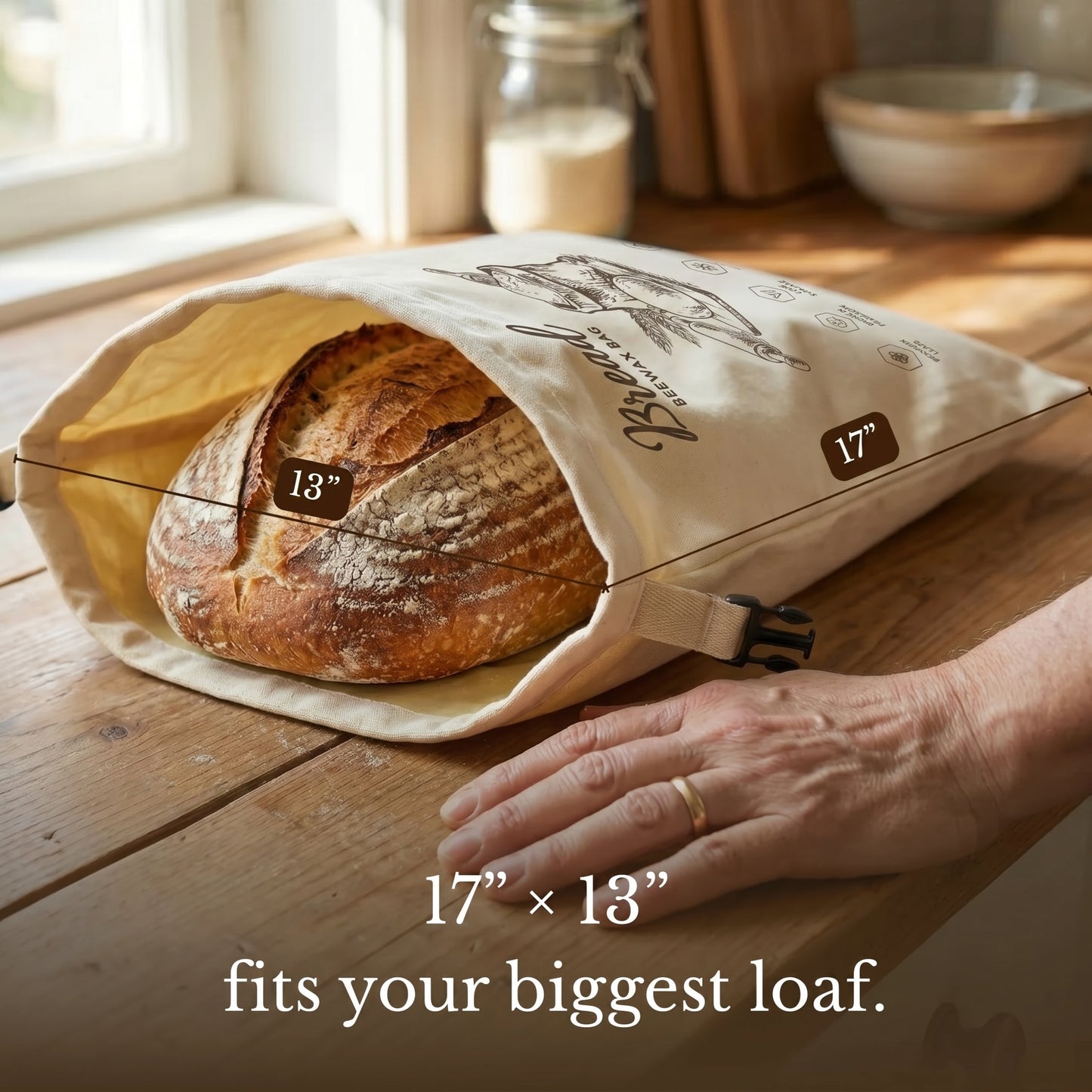 Pantopia Cotton-Beeswax Bread Bags