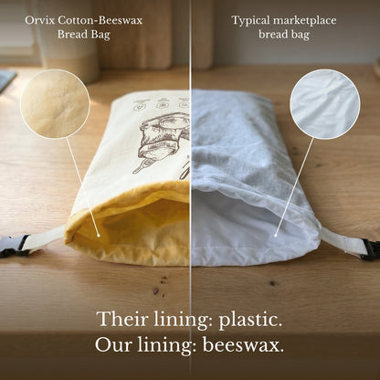 Pantopia Cotton-Beeswax Bread Bags