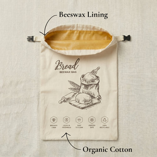 Pantopia Cotton-Beeswax Bread Bags