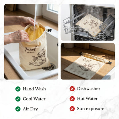 Pantopia Cotton-Beeswax Bread Bags