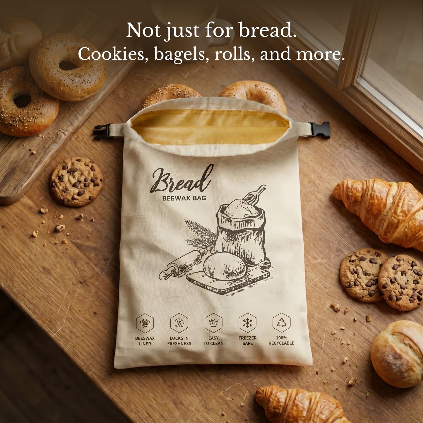 Pantopia Cotton-Beeswax Bread Bags